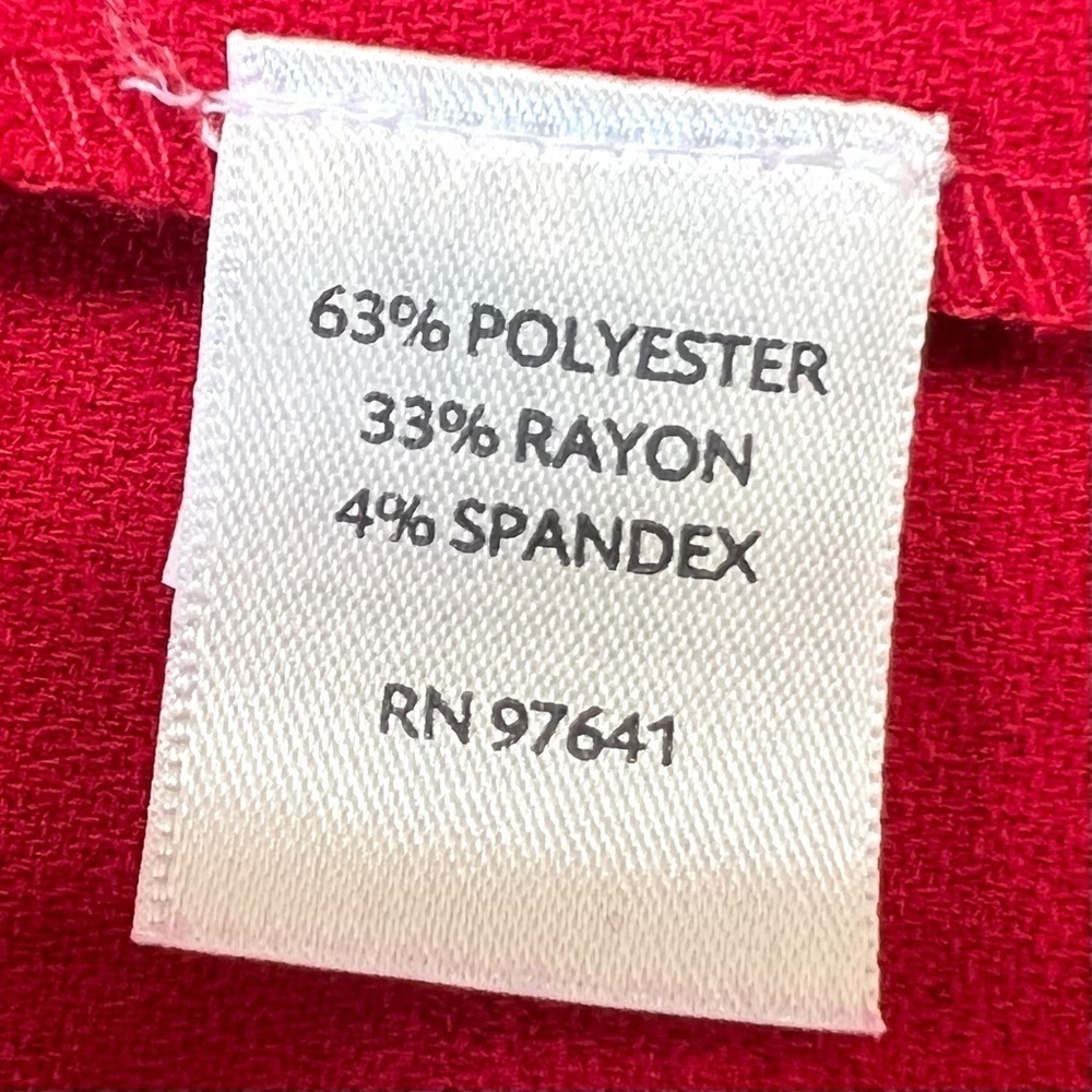 J.Jill Stretch Red Sleeveless Shift Dress Career Casual Holiday Womens 10 - Picture 6 of 6